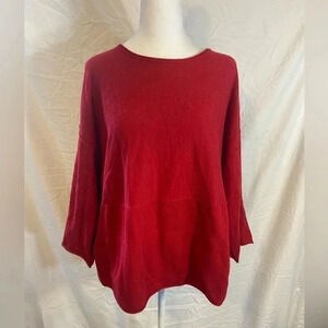 Womens Pure jill  J Jill xs red cashmere Dolman sweater